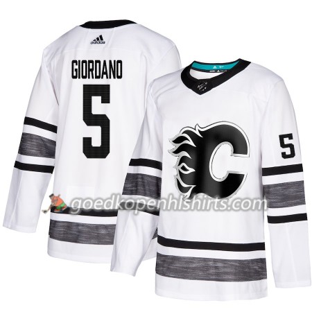 Calgary Flames Mark Giordano 5 2019 All-Star Adidas Wit Authentic Shirt - Mannen